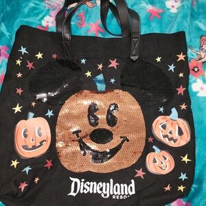 Disney Kids Black Halloween Pumpkin Mouse Tote Costume Accessory